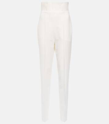Bridal slim wool-blend pants | Nensi Dojaka