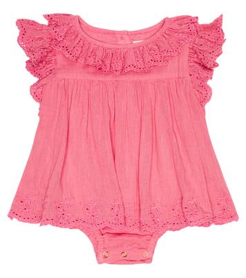 Baby Anusha embroidered cotton romper | Louise Misha