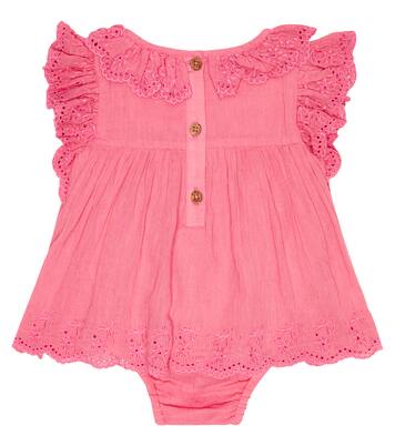 Baby Anusha embroidered cotton romper | Louise Misha