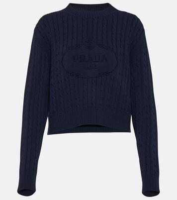 Pull en coton à logo | Prada