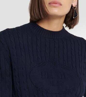 Pull en coton à logo | Prada