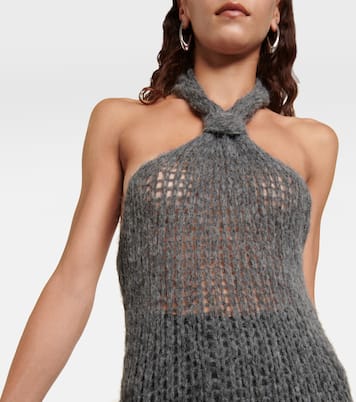 Robe longue en alpaga mélangé | Ann Demeulemeester