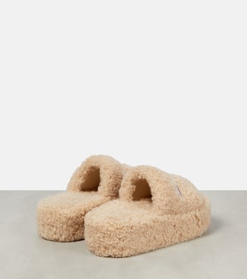 Pantoletten Furry aus Teddyfleece | Balenciaga