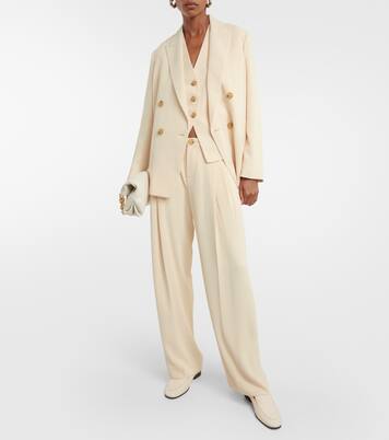 Pantalon ample en crêpe à taille basse | Vince