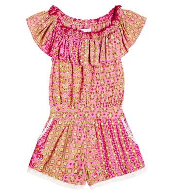 Bella floral off-shoulder playsuit | Poupette St Barth Kids