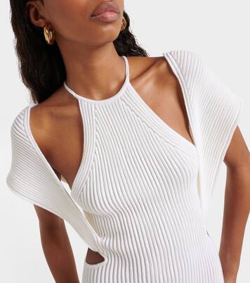 Vestido largo de lana con abertura | Chloé