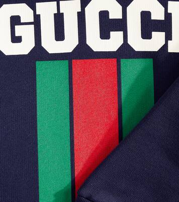 Gucci Web cotton jersey hoodie | Gucci Kids