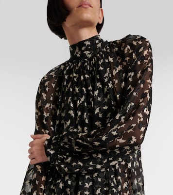 Robe longue en soie à fleurs | Chloé