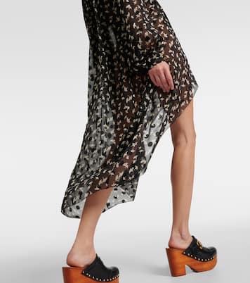 Robe longue en soie à fleurs | Chloé