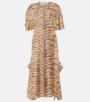 Printed silk midi dress | Stella McCartney
