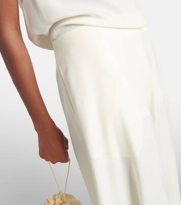 Aria draped silk crêpe top | The Row