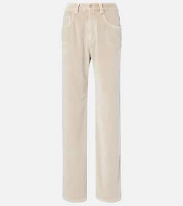 Dyed cotton wide-leg pants | Brunello Cucinelli