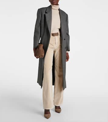 Dyed cotton wide-leg pants | Brunello Cucinelli