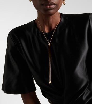 Halskette Diamond Coast Lariat aus 18kt Gelbgold mit Diamanten | Octavia Elizabeth