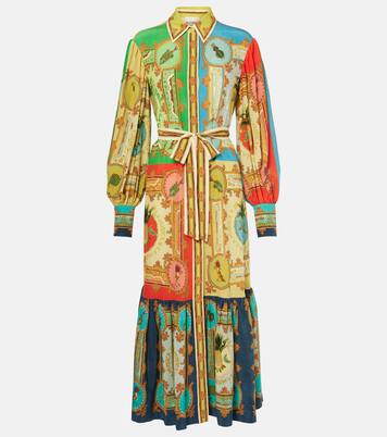 Robe chemise Monte imprimée en lin | Alémais