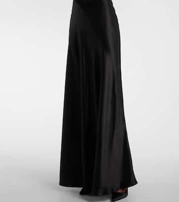 Robe aus Seiden-Charmeuse mit Spitze | Rodarte