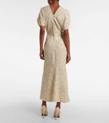 Robe midi à fleurs | Victoria Beckham