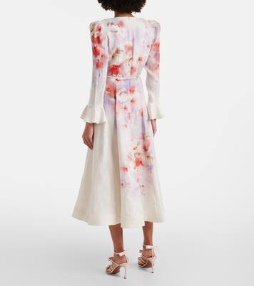 Midikleid Crush aus Leinen mit Kristallen | Zimmermann