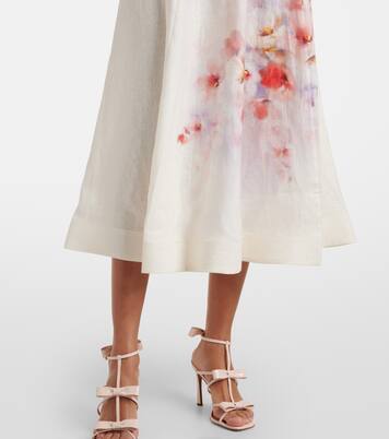 Midikleid Crush aus Leinen mit Kristallen | Zimmermann