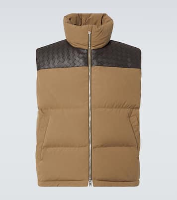 Intrecciato cotton poplin down vest | Bottega Veneta