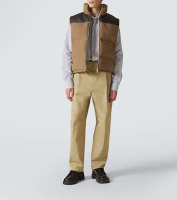 Intrecciato cotton poplin down vest | Bottega Veneta
