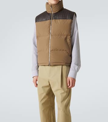 Intrecciato cotton poplin down vest | Bottega Veneta