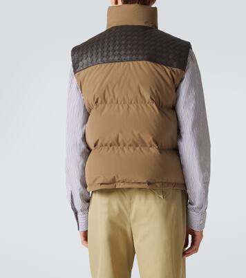 Intrecciato cotton poplin down vest | Bottega Veneta