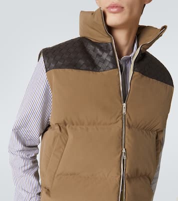 Intrecciato cotton poplin down vest | Bottega Veneta