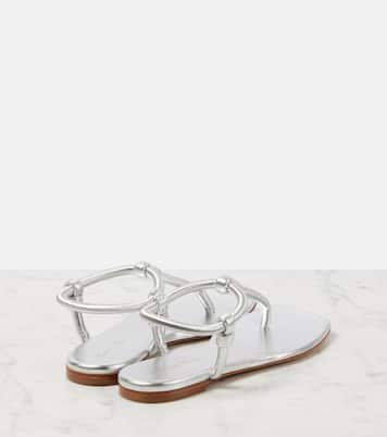 Sandalen Juno aus Metallic-Leder | Gianvito Rossi