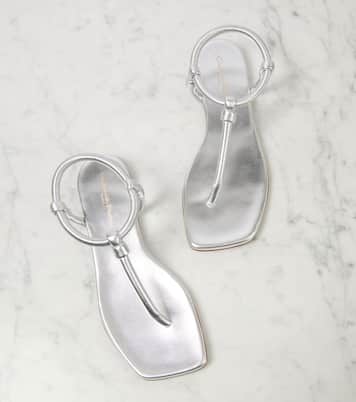 Sandalen Juno aus Metallic-Leder | Gianvito Rossi