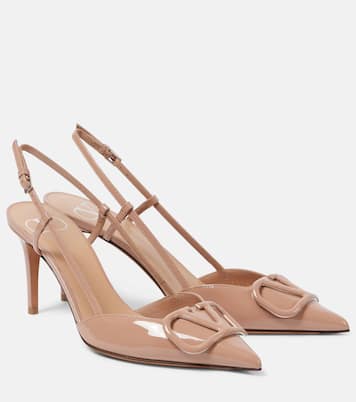 Vlogo Signature 80 patent leather slingback pumps | Valentino Garavani