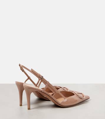 Vlogo Signature 80 patent leather slingback pumps | Valentino Garavani