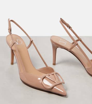 Vlogo Signature 80 patent leather slingback pumps | Valentino Garavani