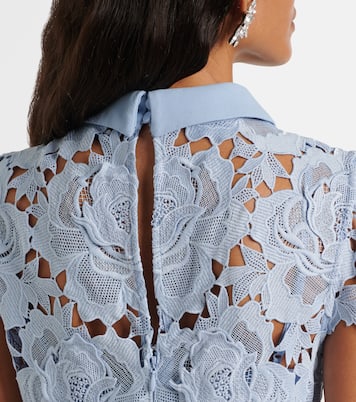 فستان كوكتيل من الدانتيل بنقشة الورود | Self-Portrait