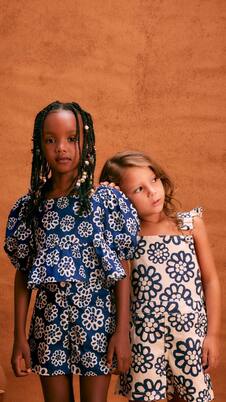 Top e shorts in cotone con stampa | Fábula