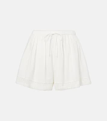Shorts Isla aus Baumwolle mit Häkelstrick | Ulla Johnson