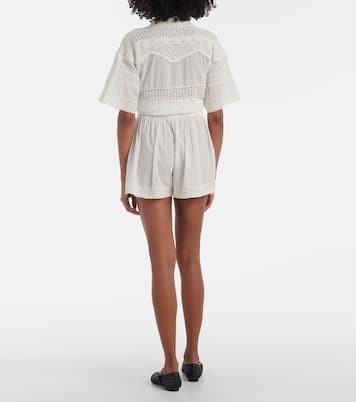 Shorts Isla aus Baumwolle mit Häkelstrick | Ulla Johnson