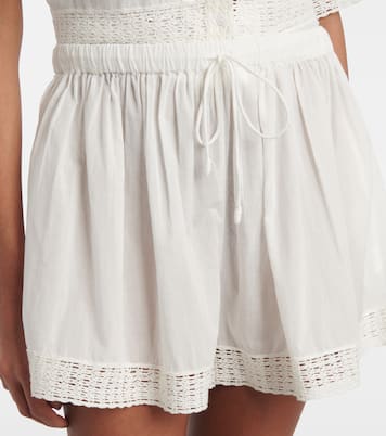 Shorts Isla aus Baumwolle mit Häkelstrick | Ulla Johnson