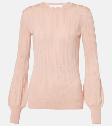 Pointelle virgin wool sweater | Valentino