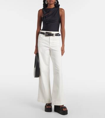 The Seamed Wide high-rise pants | Frame