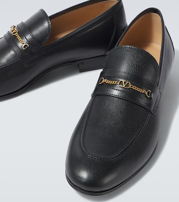 VLogo leather loafers | Valentino Garavani