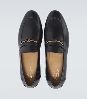 VLogo leather loafers | Valentino Garavani