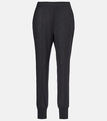 Mid-rise wool tapered sweatpants | Stella McCartney