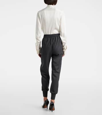 Mid-rise wool tapered sweatpants | Stella McCartney