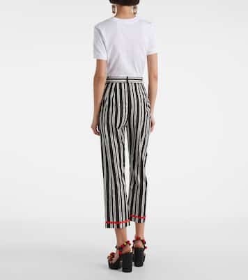Pantaloni regular in cotone a righe  | Dolce&Gabbana