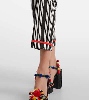 Pantaloni regular in cotone a righe  | Dolce&Gabbana