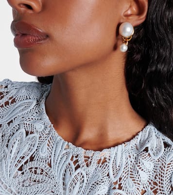 Faux pearl drop earrings | Oscar de la Renta