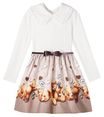 Abito in misto cotone con stampa | Monnalisa