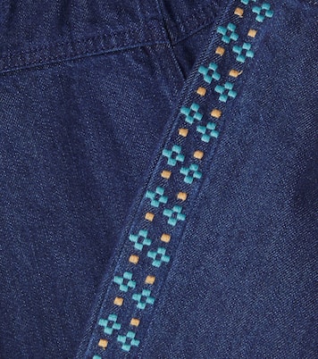 Tate embroidered wide-leg jeans | Bebe Organic