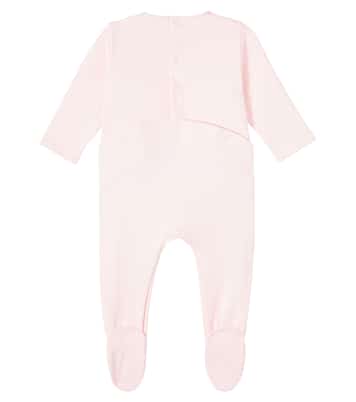 Baby logo cotton onesie and blanket set | Chloé Kids